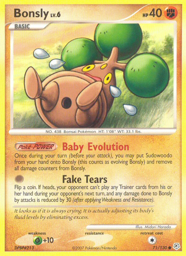 Bonsly (71/130) [Diamond & Pearl: Base Set] | Odin's Place