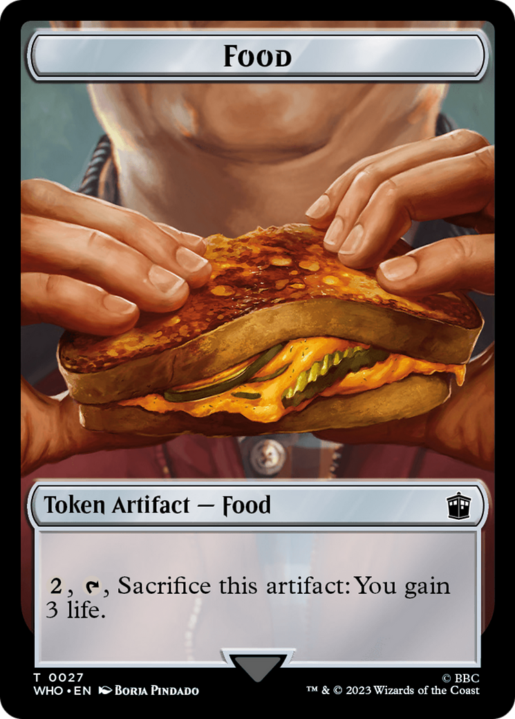 Alien Warrior // Food (0027) Double-Sided Token [Doctor Who Tokens] | Odin's Place