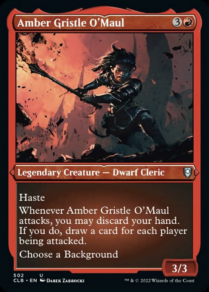Amber Gristle O'Maul (Foil Etched) [Commander Legends: Battle for Baldur's Gate] | Odin's Place