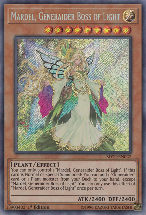 Mardel, Generaider Boss of Light [MYFI-EN027] Secret Rare | Odin's Place