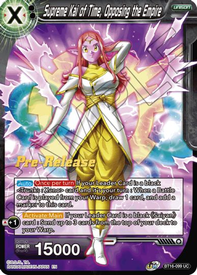 Supreme Kai of Time, Opposing the Empire (BT16-099) [Realm of the Gods Prerelease Promos] | Odin's Place