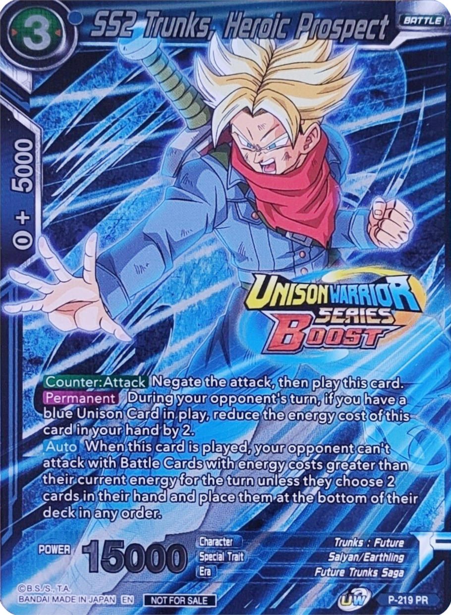 SS2 Trunks, Heroic Prospect (Event Pack 08 - Alternate Foil) (P-219) [Tournament Promotion Cards] | Odin's Place