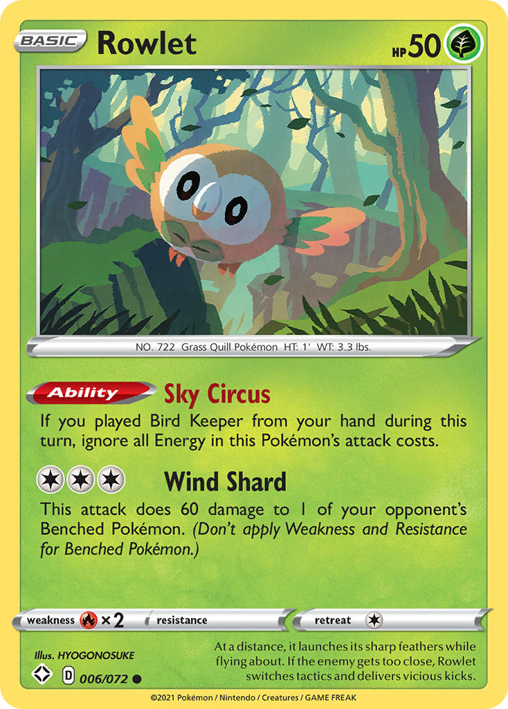 Rowlet (006/072) [Sword & Shield: Shining Fates] | Odin's Place
