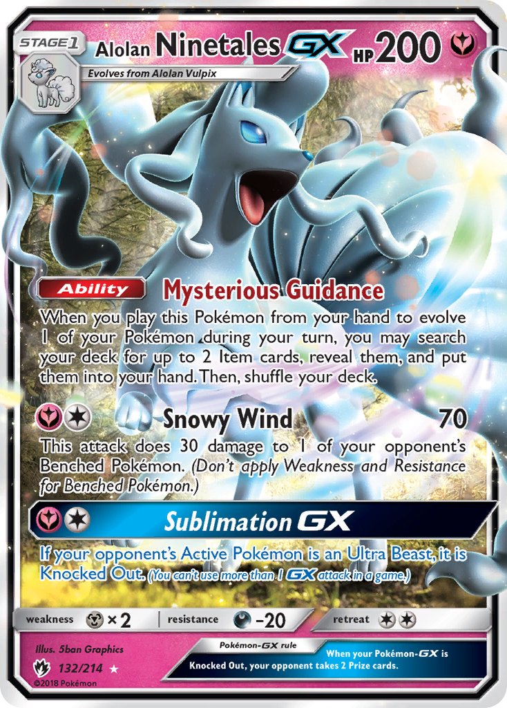 Alolan Ninetales GX (132/214) [Sun & Moon: Lost Thunder] | Odin's Place