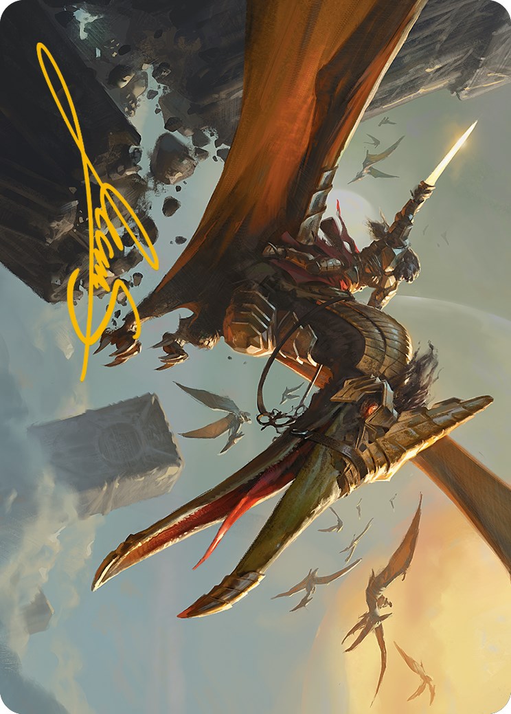 Skyhunter Strike Force Art Card (Gold-Stamped Signature) [Phyrexia: All Will Be One Art Series] | Odin's Place
