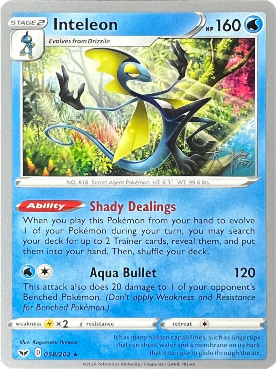 Inteleon (058/202) (Ice Rider Palkia - Rikuto Ohashi) [World Championships 2022] | Odin's Place