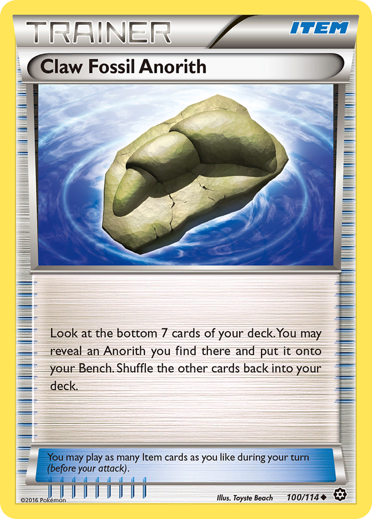 Claw Fossil Anorith (100/114) [XY: Steam Siege] | Odin's Place