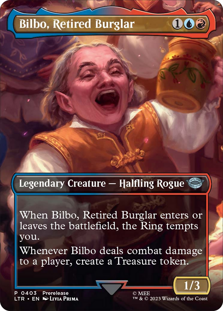Bilbo, Retired Burglar (Borderless Alternate Art) [The Lord of the Rings: Tales of Middle-Earth] | Odin's Place