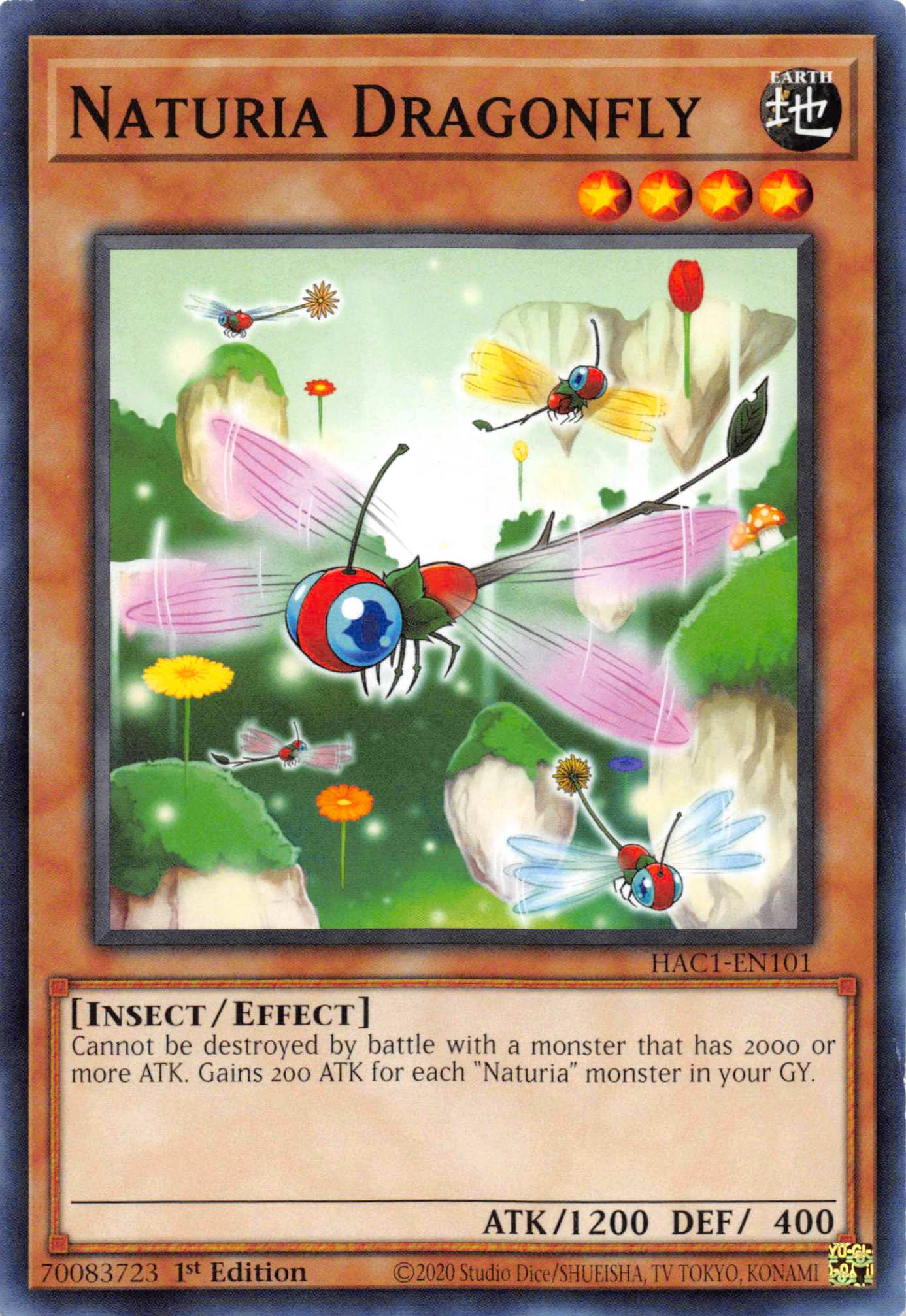 Naturia Dragonfly (Duel Terminal) [HAC1-EN101] Parallel Rare | Odin's Place