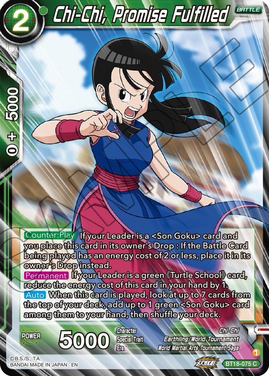 Chi-Chi, Promise Fulfilled (BT18-075) [Dawn of the Z-Legends] | Odin's Place