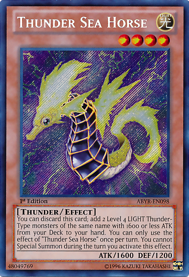 Thunder Sea Horse [ABYR-EN098] Secret Rare | Odin's Place