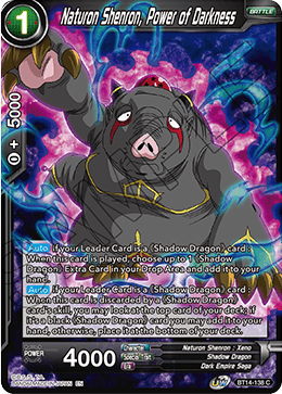 Naturon Shenron, Power of Darkness (BT14-138) [Cross Spirits] | Odin's Place