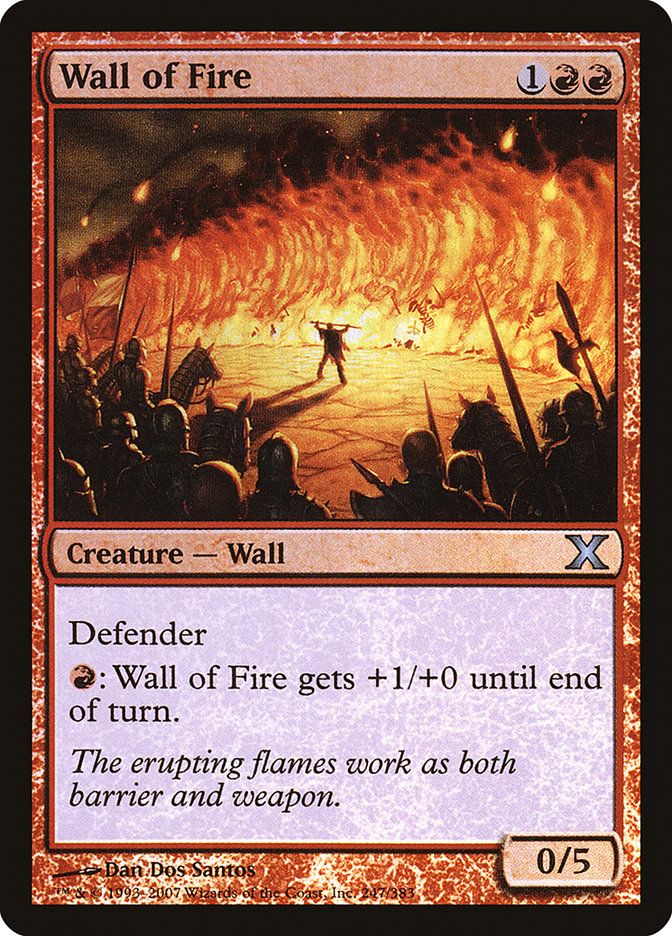 Wall of Fire (Premium Foil) [Tenth Edition] | Odin's Place