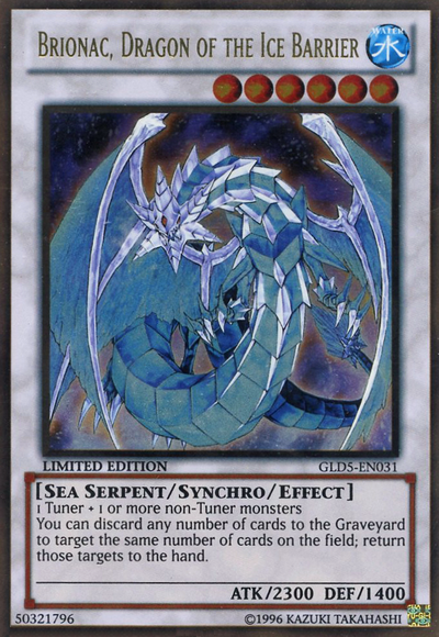 Brionac, Dragon of the Ice Barrier [GLD5-EN031] Gold Rare | Odin's Place