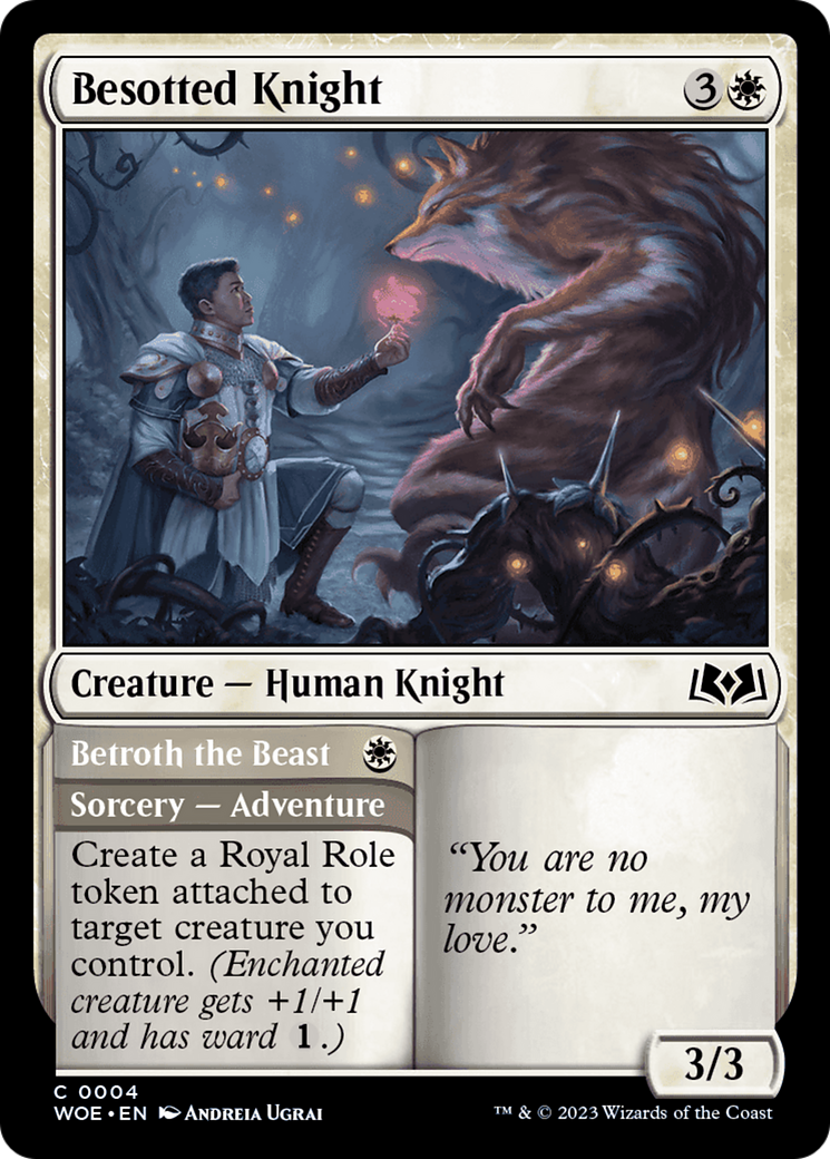 Besotted Knight // Betroth the Beast [Wilds of Eldraine] | Odin's Place
