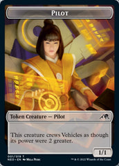 Myr // Pilot Double-Sided Token [Kamigawa: Neon Dynasty Commander Tokens] | Odin's Place