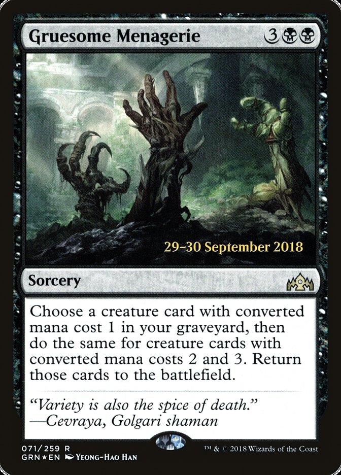 Gruesome Menagerie (71) [Guilds of Ravnica Prerelease Promos] | Odin's Place