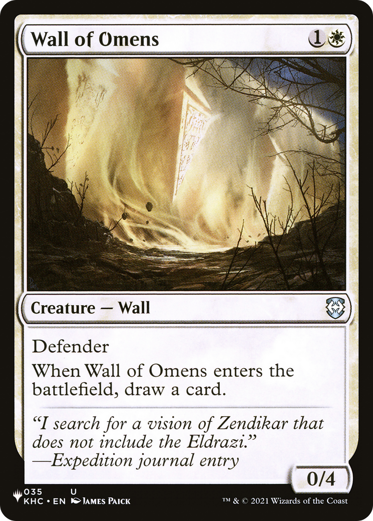Wall of Omens (KHC) [The List] | Odin's Place