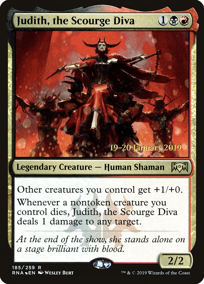 Judith, the Scourge Diva (185) [Ravnica Allegiance Prerelease Promos] | Odin's Place