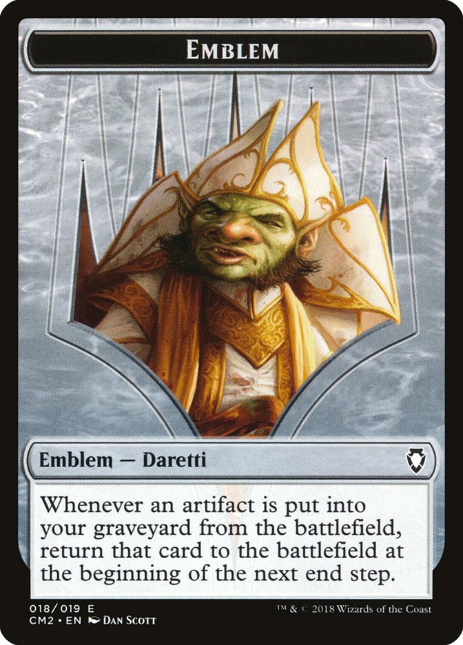 Daretti, Scrap Savant Emblem (18) [Commander Anthology Volume II Tokens] | Odin's Place
