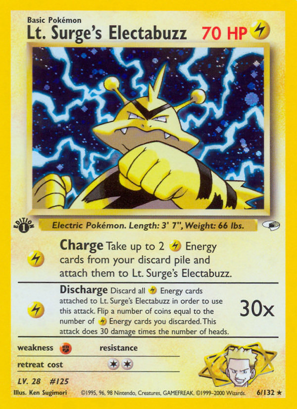 Lt. Surge's Electabuzz (6/132) [Gym Heroes 1st Edition] | Odin's Place