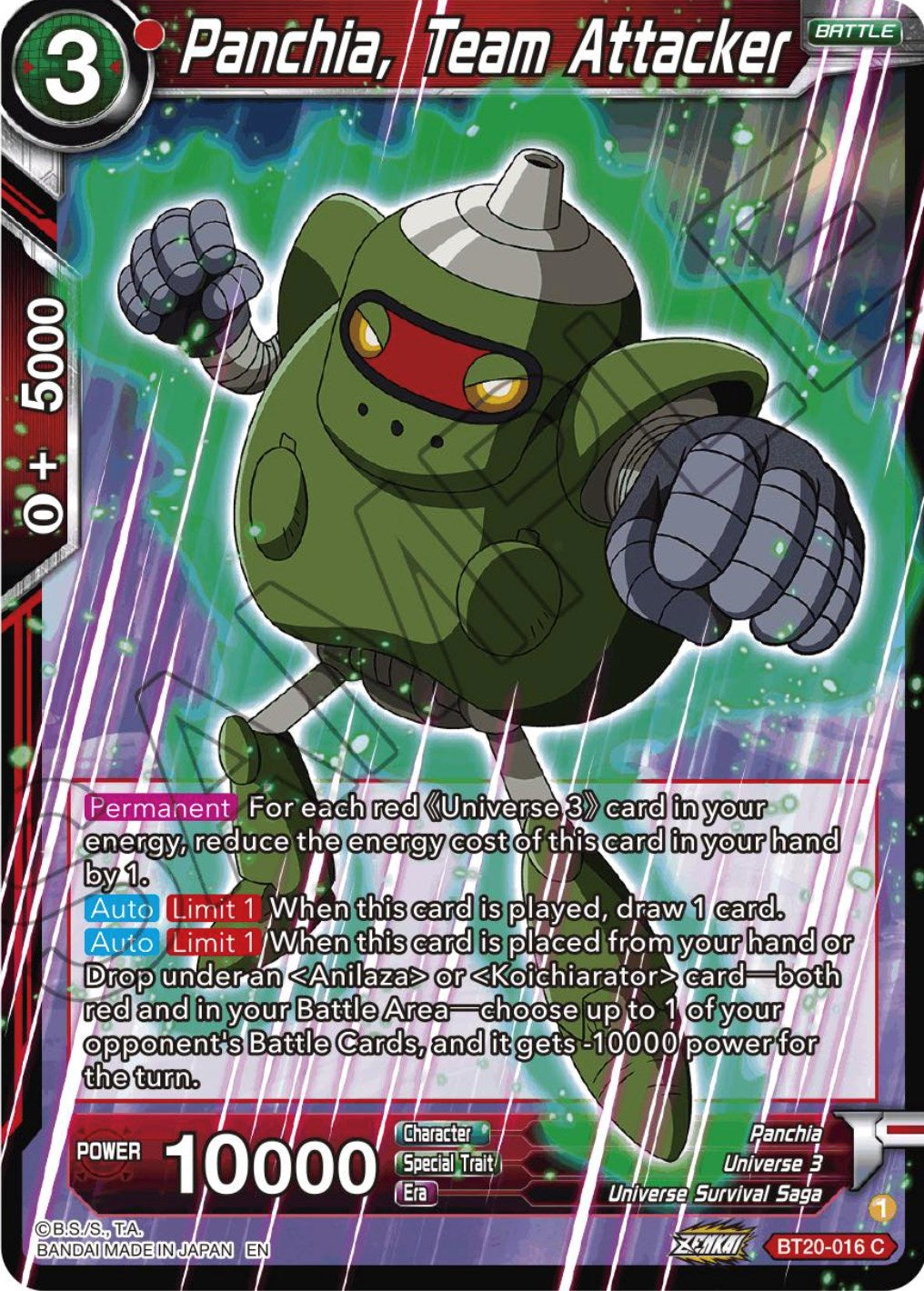 Panchia, Team Attacker (BT20-016) [Power Absorbed] | Odin's Place