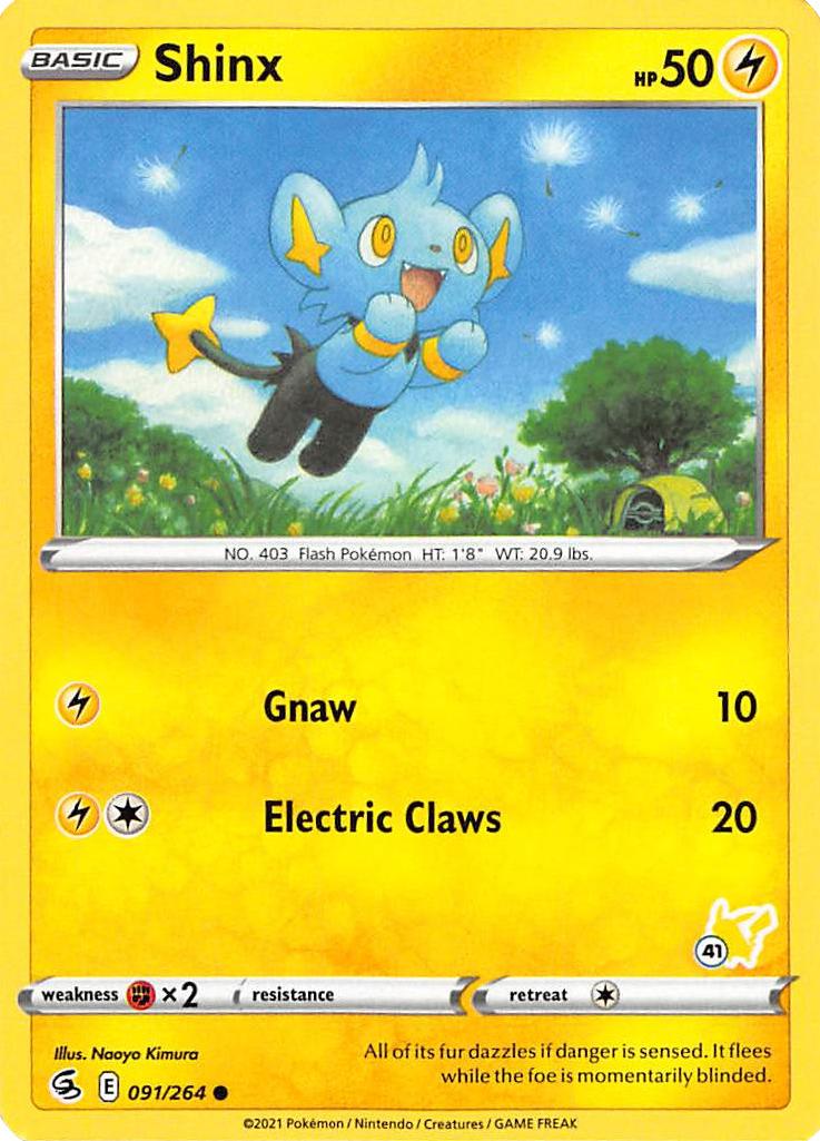 Shinx (091/264) (Pikachu Stamp #41) [Battle Academy 2022] | Odin's Place