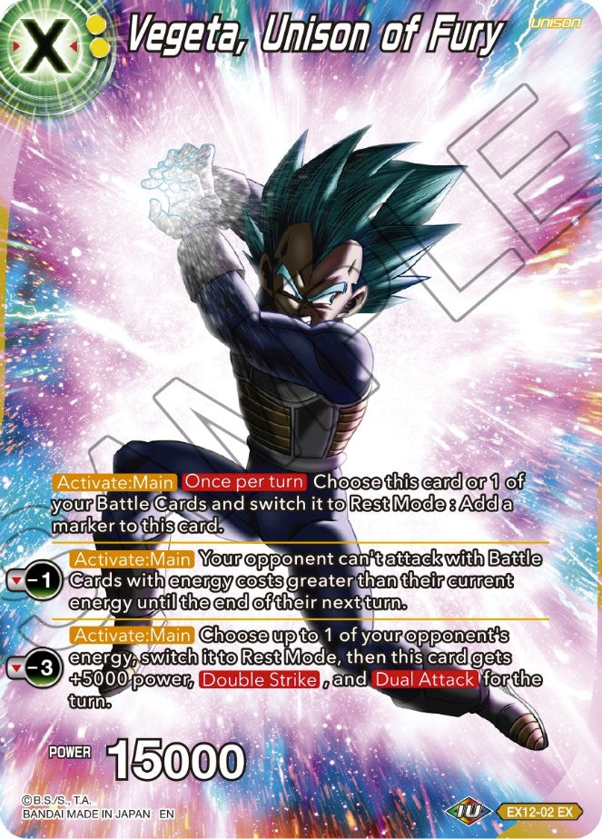 Vegeta, Unison of Fury (EX12-02) [Theme Selection: History of Vegeta] | Odin's Place