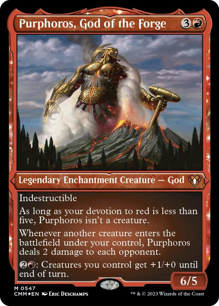 Purphoros, God of the Forge (Foil Etched) [Commander Masters] | Odin's Place