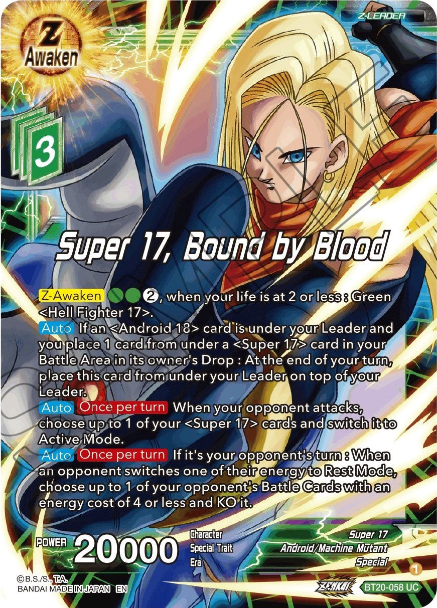 Super 17, Bound by Blood (BT20-058) [Power Absorbed] | Odin's Place