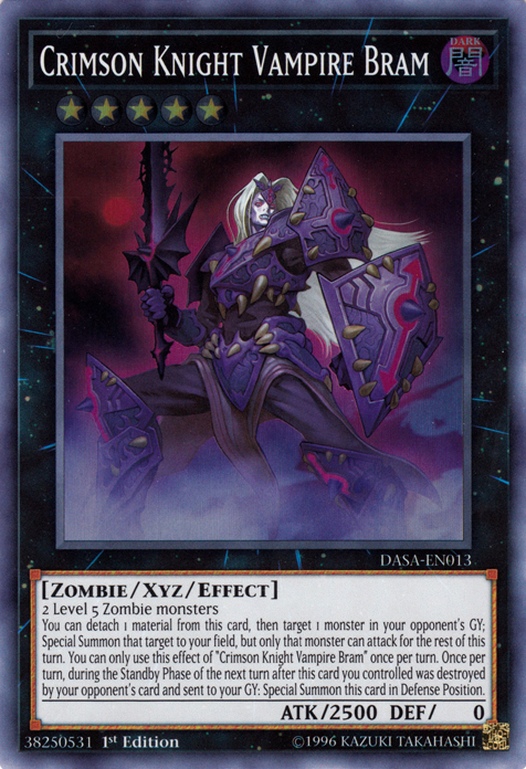 Crimson Knight Vampire Bram [DASA-EN013] Super Rare | Odin's Place