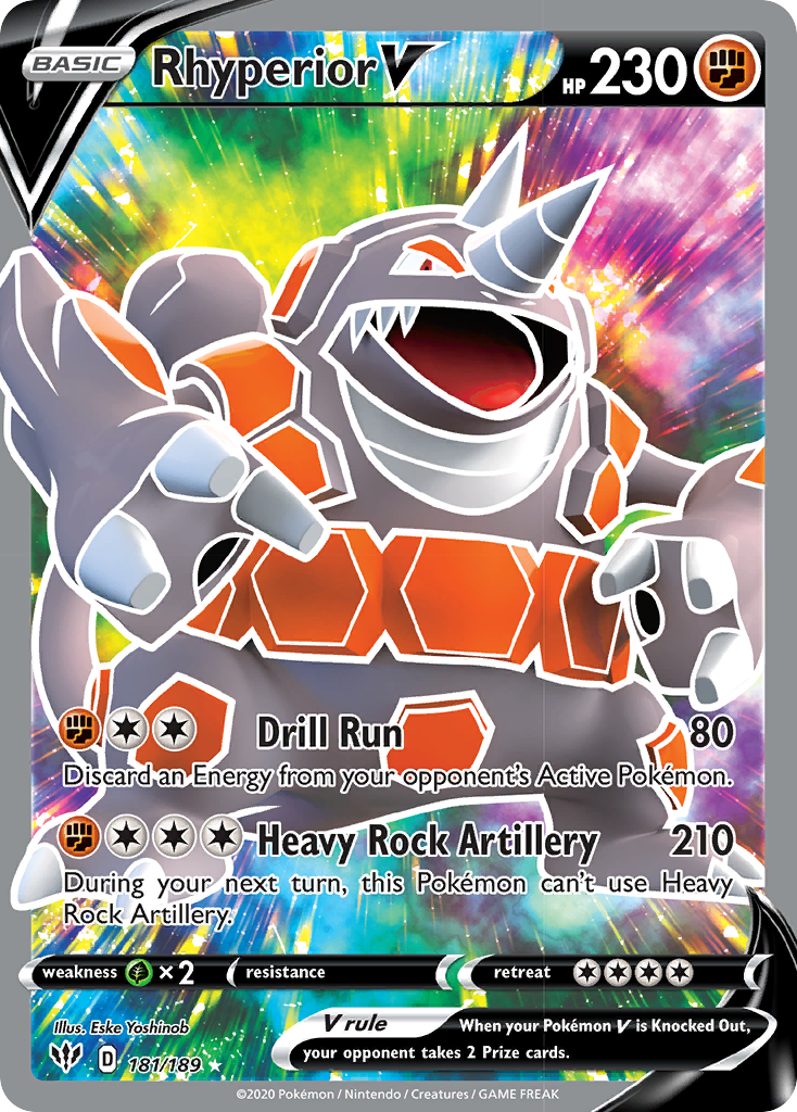 Rhyperior V (181/189) [Sword & Shield: Darkness Ablaze] | Odin's Place