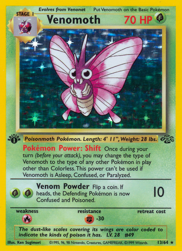 Venomoth (13/64) [Jungle 1st Edition] | Odin's Place