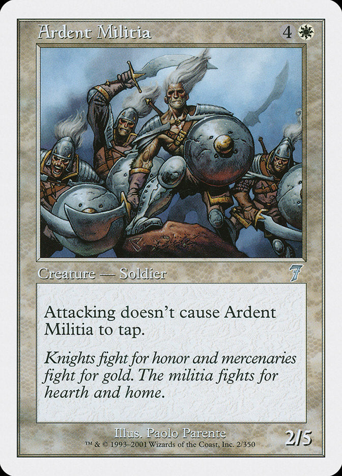 Ardent Militia (2) [Seventh Edition] | Odin's Place