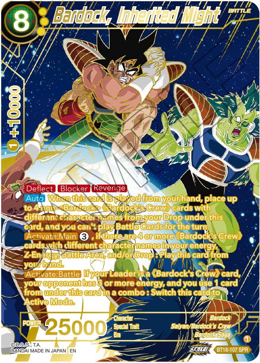 Bardock, Inherited Might (SPR) (BT18-107) [Dawn of the Z-Legends] | Odin's Place