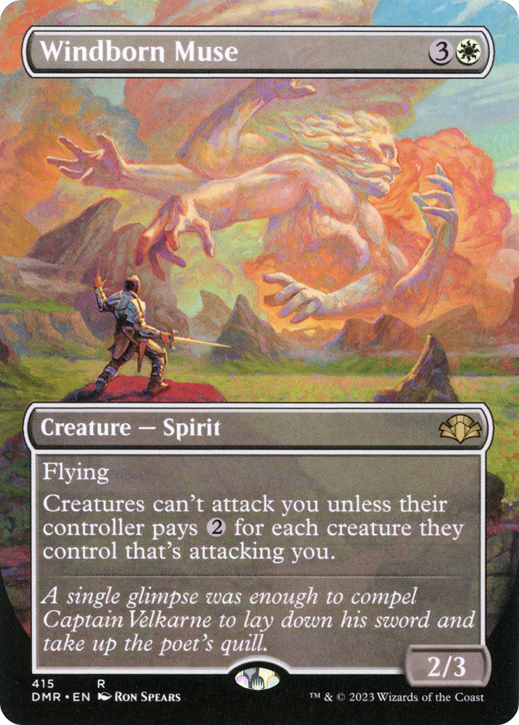 Windborn Muse (Borderless Alternate Art) [Dominaria Remastered] | Odin's Place