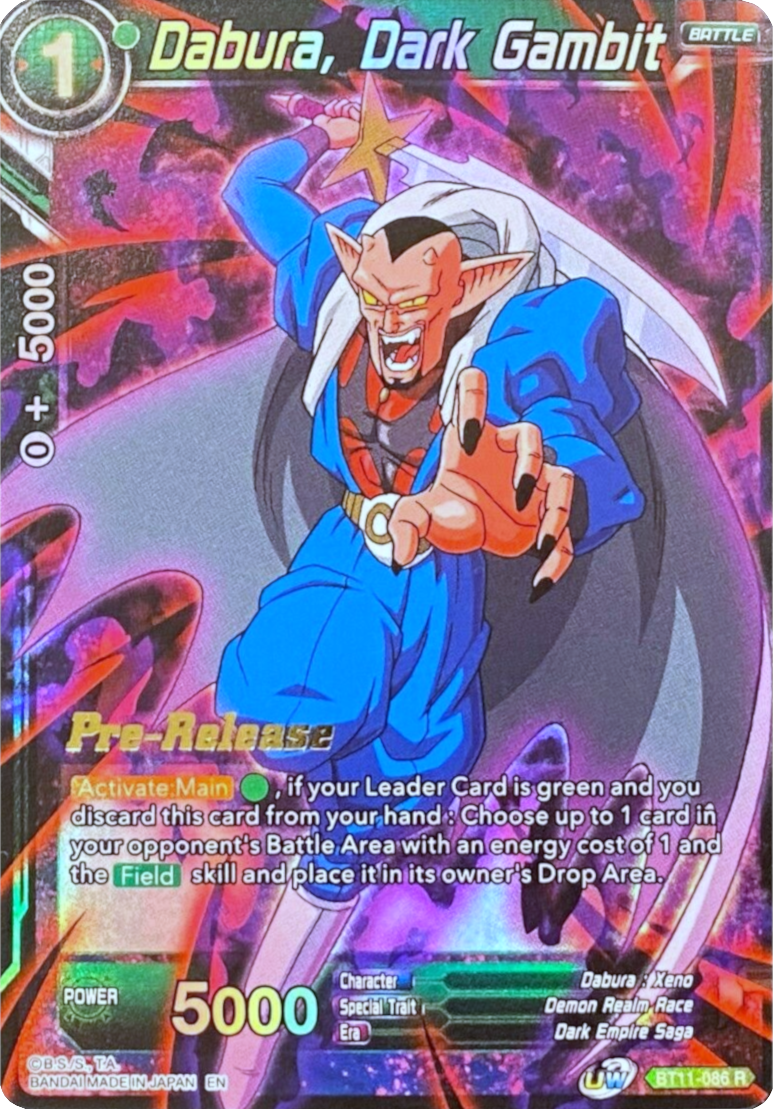 Dabura, Dark Gambit (BT11-086) [Vermilion Bloodline Prerelease Promos] | Odin's Place
