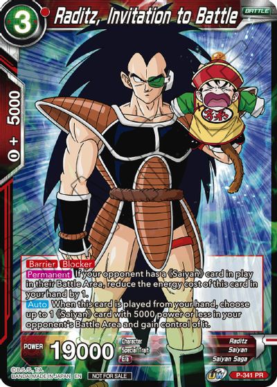 Raditz, Invitation to Battle (P-341) [Tournament Promotion Cards] | Odin's Place