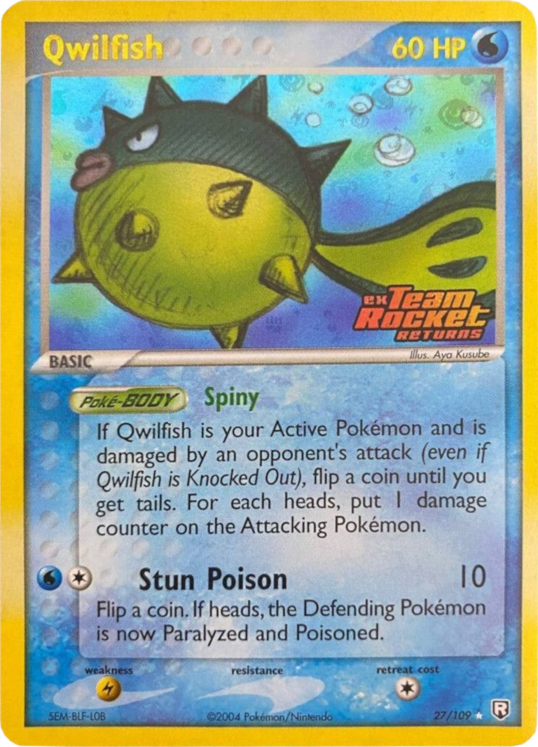Qwilfish (27/109) (Stamped) [EX: Team Rocket Returns] | Odin's Place