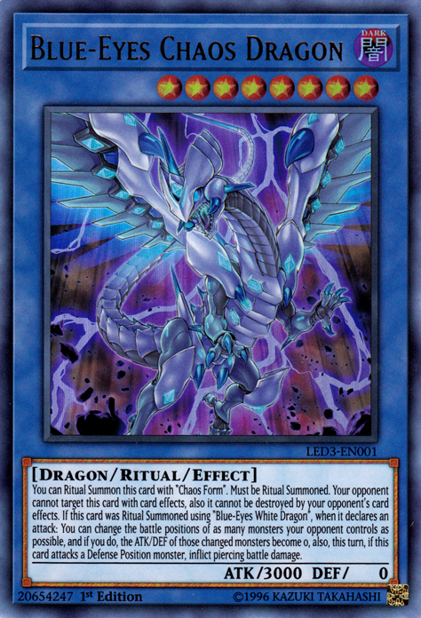 Blue-Eyes Chaos Dragon [LED3-EN001] Ultra Rare | Odin's Place