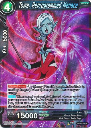 Towa, Reprogrammed Menace (BT3-114) [Cross Worlds] | Odin's Place