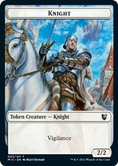 Wolf // Knight Double-Sided Token [Innistrad: Midnight Hunt Commander Tokens] | Odin's Place