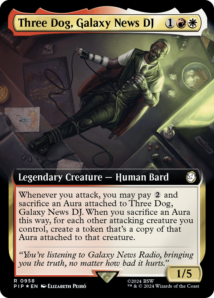Three Dog, Galaxy News DJ (Extended Art) (Surge Foil) [Fallout] | Odin's Place