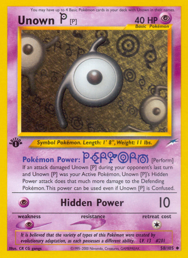 Unown [P] (58/105) [Neo Destiny 1st Edition] | Odin's Place