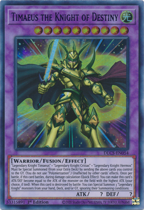 Timaeus the Knight of Destiny (Blue) [DLCS-EN054] Ultra Rare | Odin's Place
