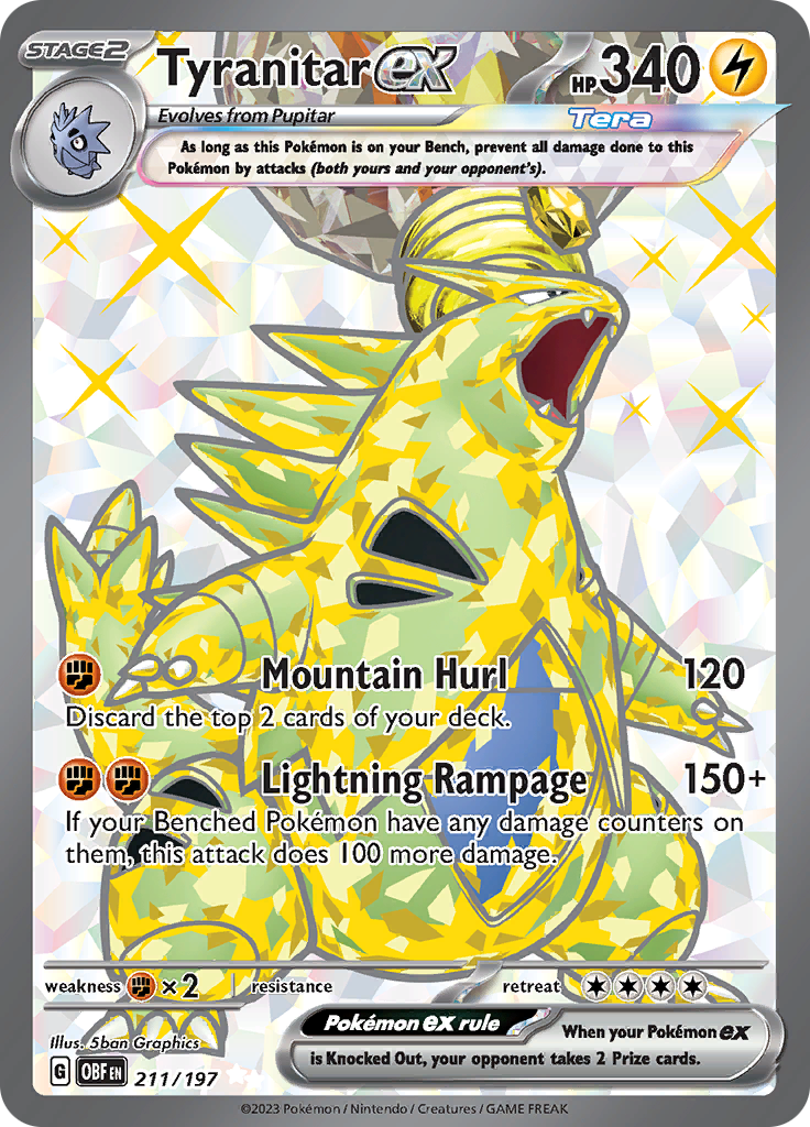 Tyranitar ex (211/197) [Scarlet & Violet: Obsidian Flames] | Odin's Place
