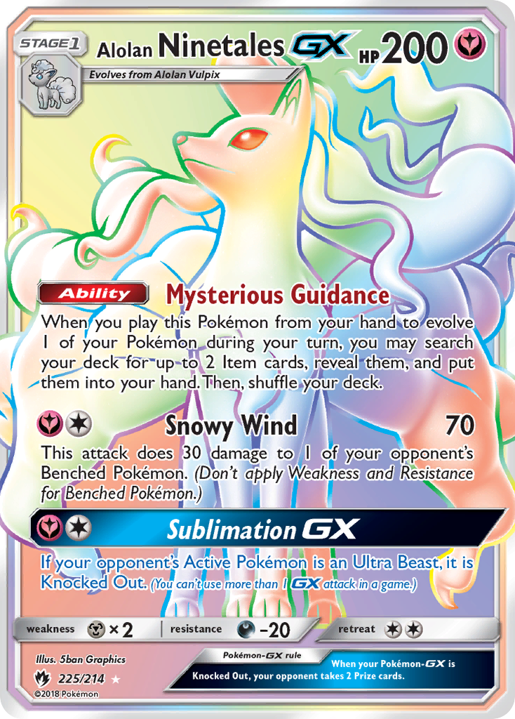 Alolan Ninetales GX (225/214) [Sun & Moon: Lost Thunder] | Odin's Place