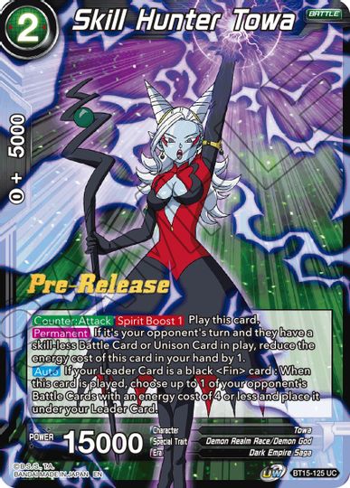 Skill Hunter Towa (BT15-125) [Saiyan Showdown Prerelease Promos] | Odin's Place
