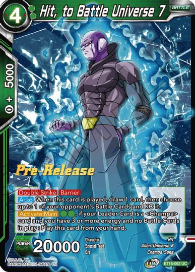 Hit, to Battle Universe 7 (BT16-062) [Realm of the Gods Prerelease Promos] | Odin's Place