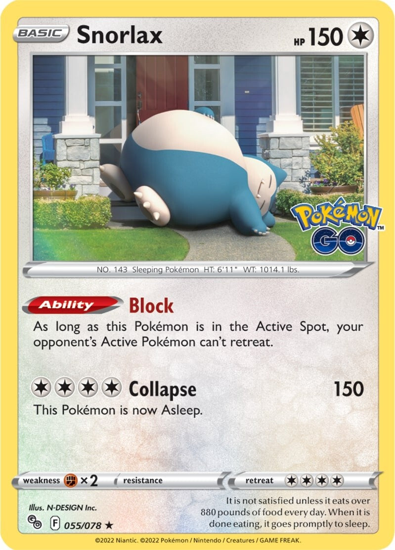 Snorlax (055/078) [Pokémon GO] | Odin's Place